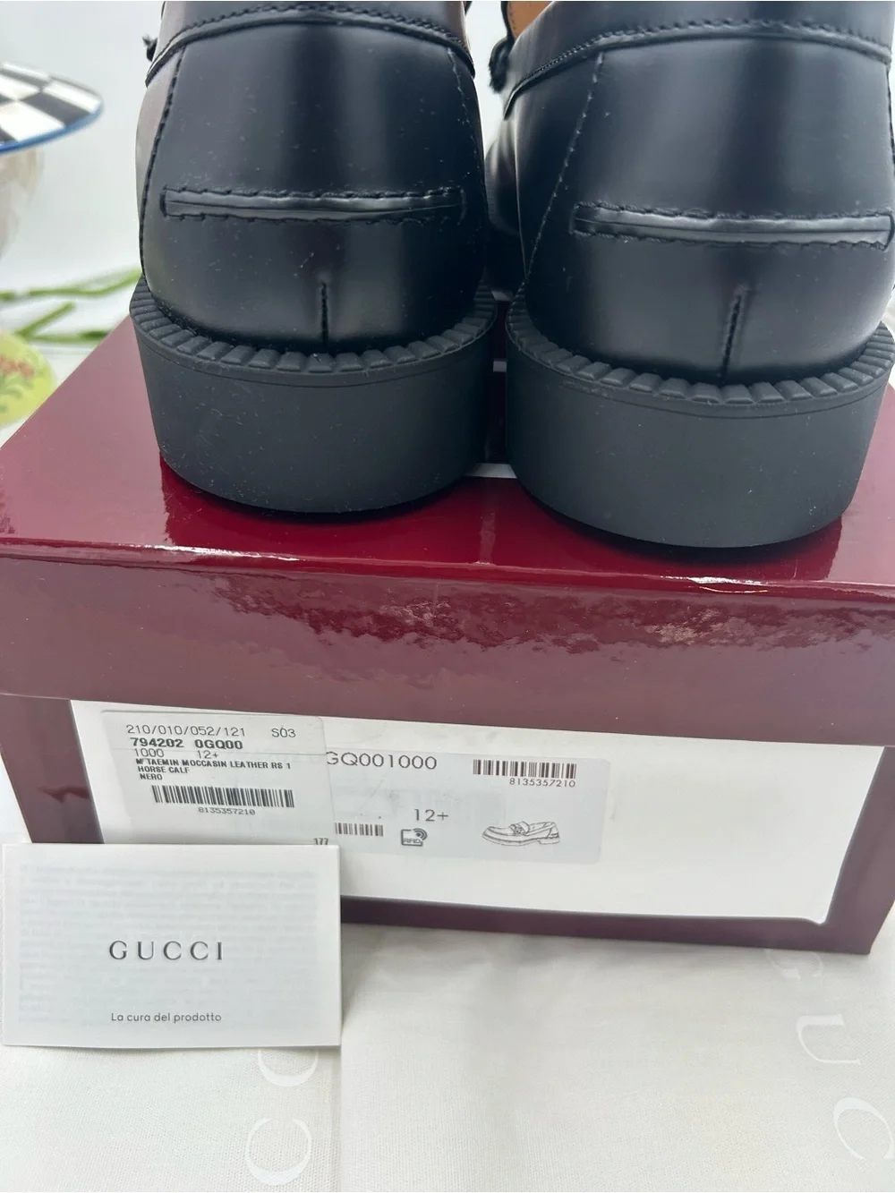 Men's Gucci Leather horse bit loafers size 12.5 fits 13 US made in Italy
